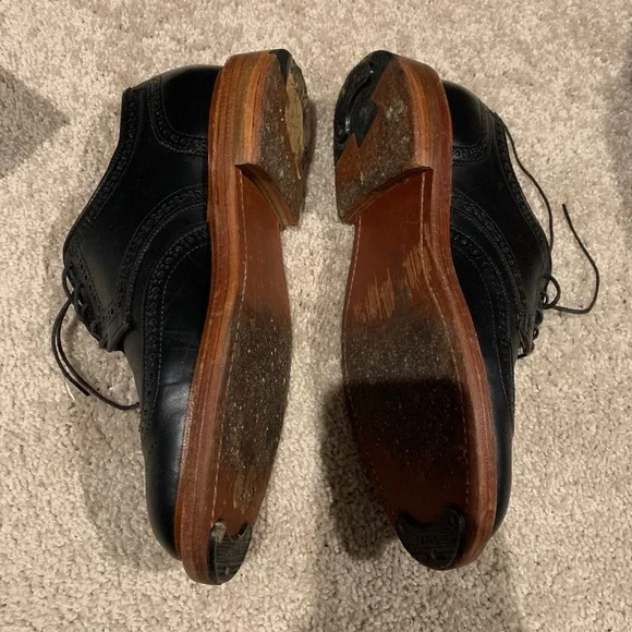 Oak Street Bootmakers Wingtip Derby Black CXL size 7.5D Mens Shoes - Picture 2 of 3